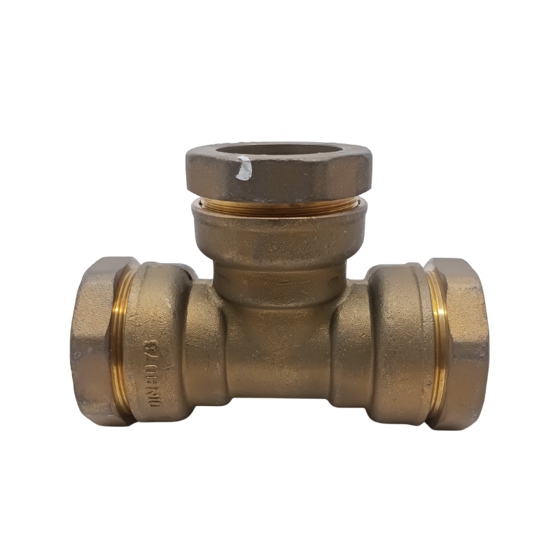 Té à compression – laiton PE/PVC