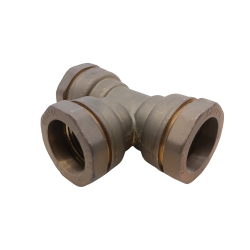 Té à compression – laiton PE/PVC