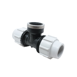 Té à compression taraudé – Plasson