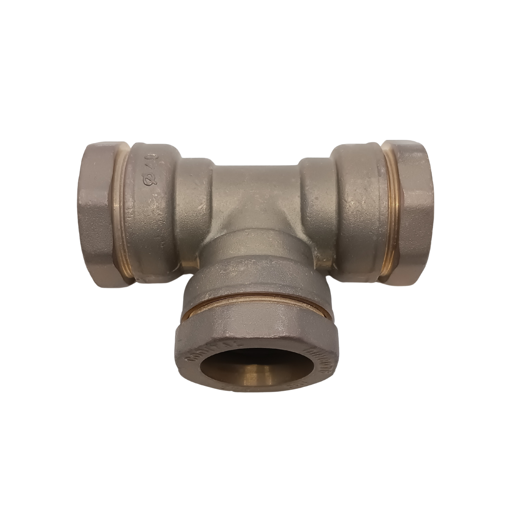 Té à compression – laiton PE/PVC